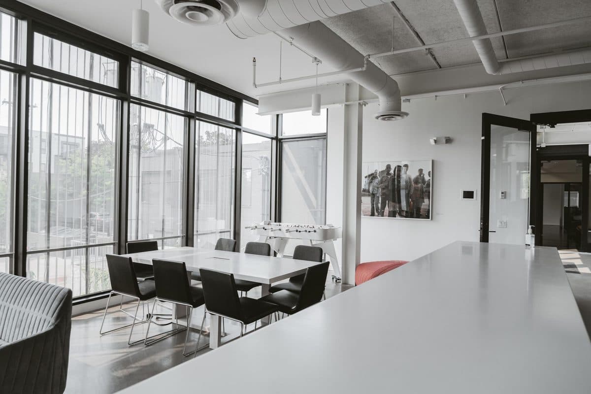 Clean modern office workspace in Perth maintained to professional standards