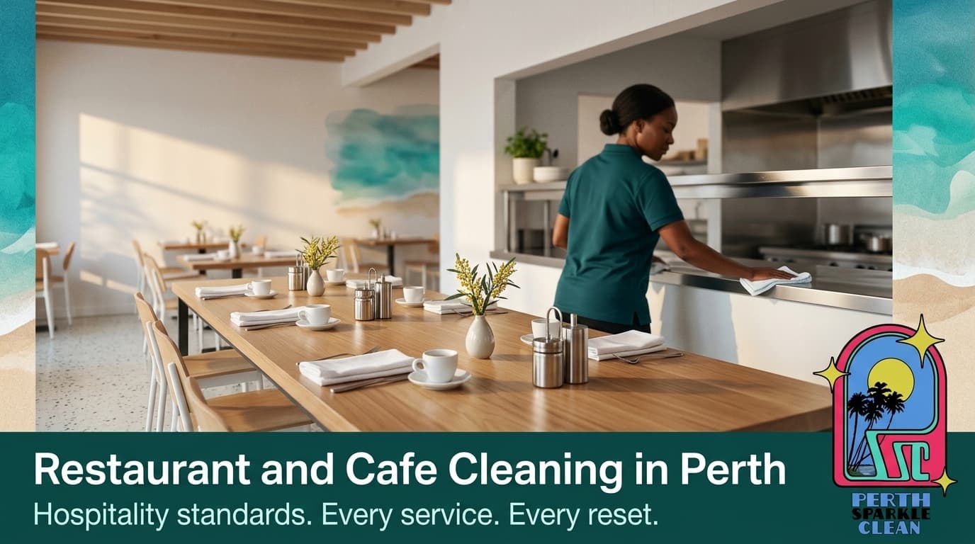 Restaurant staff preparing a hospitality venue for service in Perth